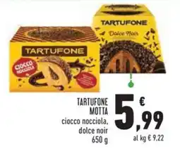Conad Tartufone motta ciocco nocciola, dolce noir offerta