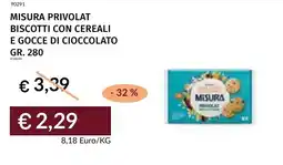 Prezzemolo e Vitale Misura privolat biscotti con cereali e gocce di cioccolato offerta