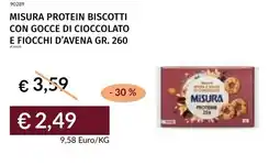Prezzemolo e Vitale Misura protein biscotti con gocce di cioccolato e fiocchi d'avena offerta