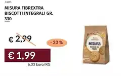 Prezzemolo e Vitale Misura fibrextra biscotti integrali offerta