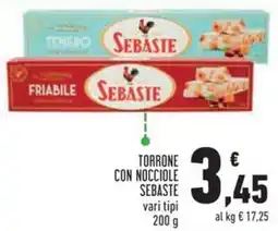 Conad Torrone con nocciole SEBASTE offerta