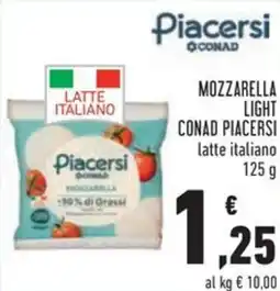 Conad Mozzarella light conad piacersi latte italiano offerta