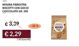 Prezzemolo e Vitale Misura fibrextra biscotti con gocce cioccolato offerta