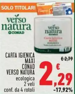 Conad Carta igienica maxi conad verso natura ecologica offerta