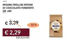 Prezzemolo e Vitale Misura frollini ripieni di cioccolato fondente offerta
