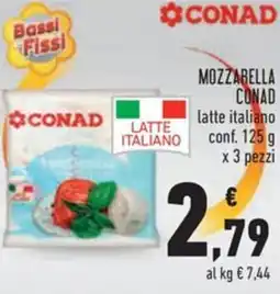 Conad Mozzarella conad latte italiano offerta