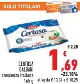 Conad Certosa galbani crescenza italiana offerta
