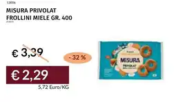 Prezzemolo e Vitale Misura privolat frollini miele offerta