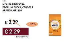 Prezzemolo e Vitale Misura fibrextra frollini zucca, carota e arancia offerta
