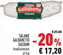 Conad Salame galbanetto galbani tradizionale offerta