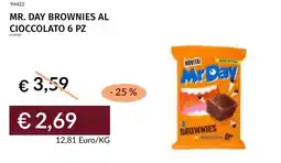 Prezzemolo e Vitale Mr. day brownies al cioccolato 6 pz offerta