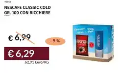 Prezzemolo e Vitale Nescafe classic cold con bicchiere offerta