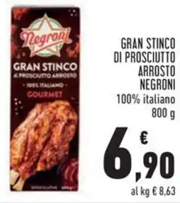 Conad Gran stinco di prosciutto arrosto NEGRONI offerta
