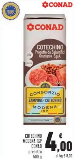 Conad Cotechino modena igp conad precotto offerta