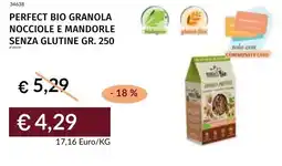 Prezzemolo e Vitale Perfect bio granola nocciole e mandorle senza glutine offerta