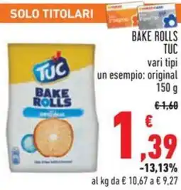 Conad Bake rolls TUC offerta