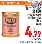 Conad Filetti di tonno rio mare lavorati a mano all'olio di oliva offerta