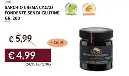 Prezzemolo e Vitale Sarchio crema cacao fondente senza glutine offerta