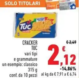 Conad Cracker TUC offerta