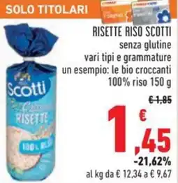Conad Risette riso scotti senza glutine offerta