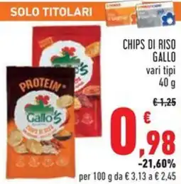 Conad Chips di riso GALLO offerta