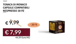 Prezzemolo e Vitale Tonaca di monaco capsule compatibili nespresso 30 pz offerta