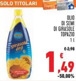 Conad Olio di semi di girasole topazio offerta