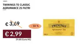 Prezzemolo e Vitale Twinings te classic agrumance 25 filtri offerta