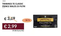 Prezzemolo e Vitale Twinings te classic prince wales 25 filtri offerta