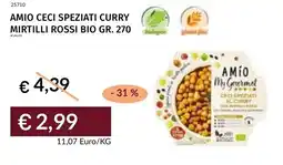 Prezzemolo e Vitale Amio ceci speziati curry mirtilli rossi bio offerta