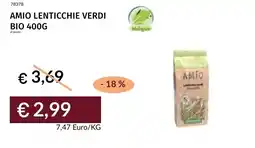 Prezzemolo e Vitale Amio lenticchie verdi bio offerta