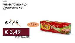 Prezzemolo e Vitale Auriga tonno filo d'olio offerta