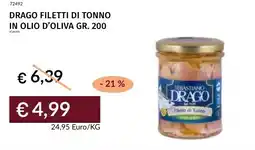 Prezzemolo e Vitale Drago filetti di tonno in olio d'oliva offerta