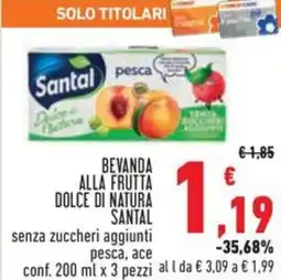 Conad Bevanda alla frutta dolce di natura SANTAL offerta