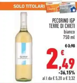 Conad Pecorino igp terre di chieti bianco offerta