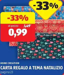 ALDI Home creation carta regalo a tema natalizio offerta