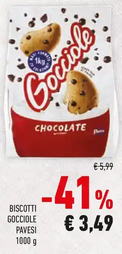 Conad Biscotti gocciole PAVESI offerta