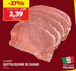 ALDI Il podere sottilissime di suino offerta