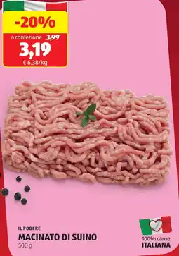 ALDI Il podere macinato di suino offerta