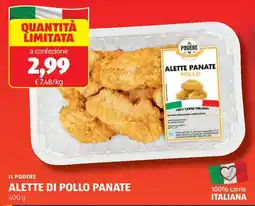 ALDI Il podere alette di pollo panate offerta
