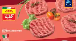 ALDI Il podere hamburger di bovino offerta