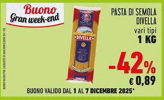 Conad Pasta di semola DIVELLA offerta