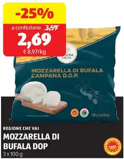ALDI Regione che vai mozzarella di bufala dop offerta