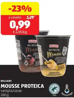 ALDI Milsani mousse proteica offerta