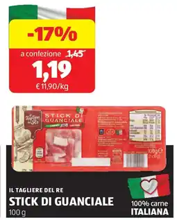 ALDI Il tagliere del re stick di guanciale offerta