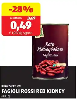 ALDI King's crown fagioli rossi red kidney offerta