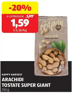 ALDI Happy harvest arachidi tostate super giant offerta
