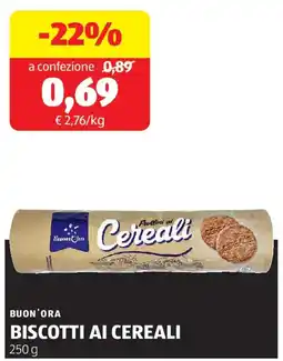ALDI Buon'ora biscotti ai cereali offerta