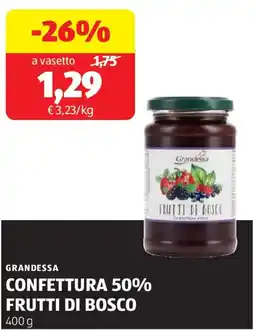 ALDI Grandessa confettura 50% frutti di bosco offerta