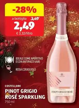 ALDI Costellore pinot grigio rosé sparkling offerta